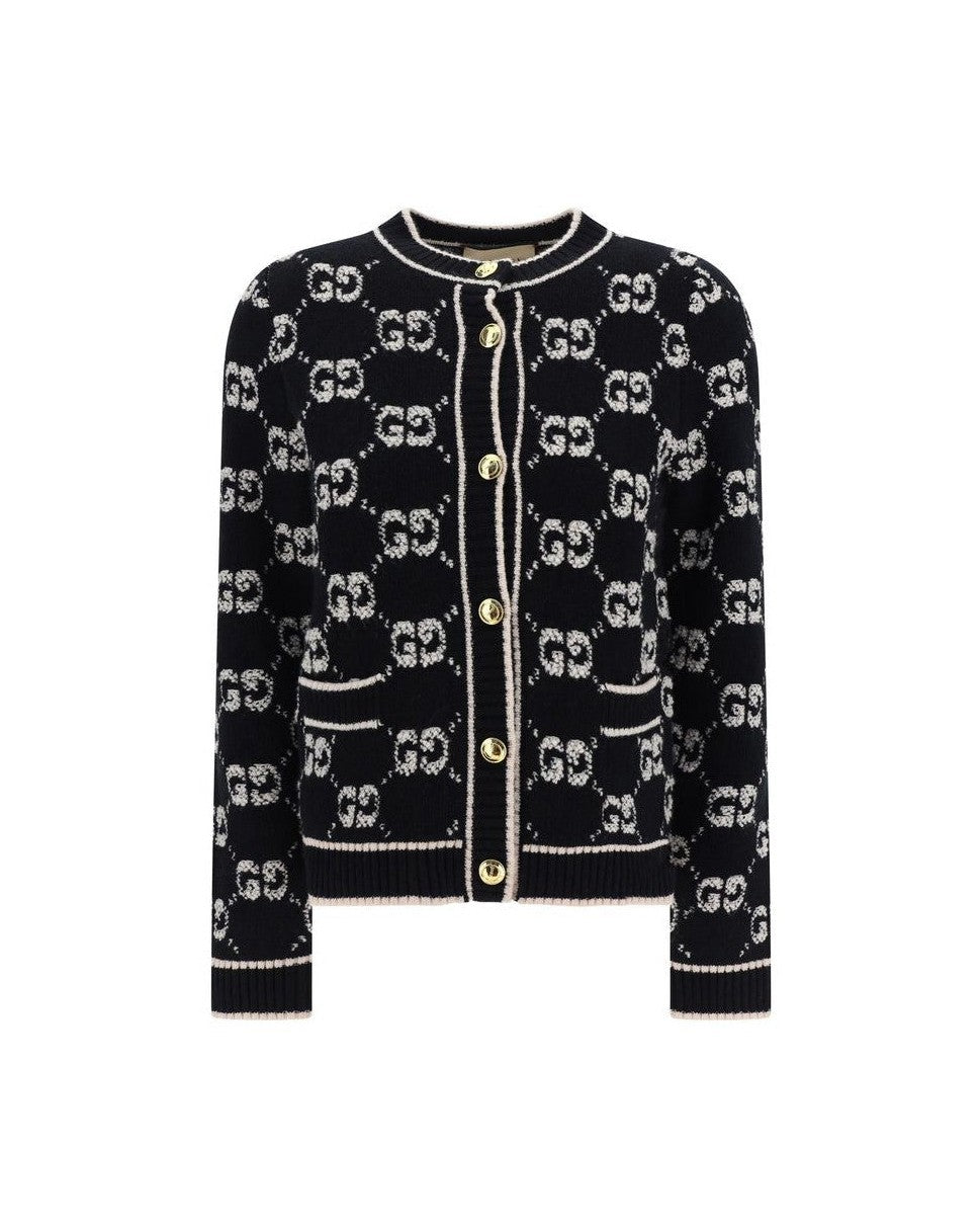 Gucci Black Wool Oves Aries Cardigan