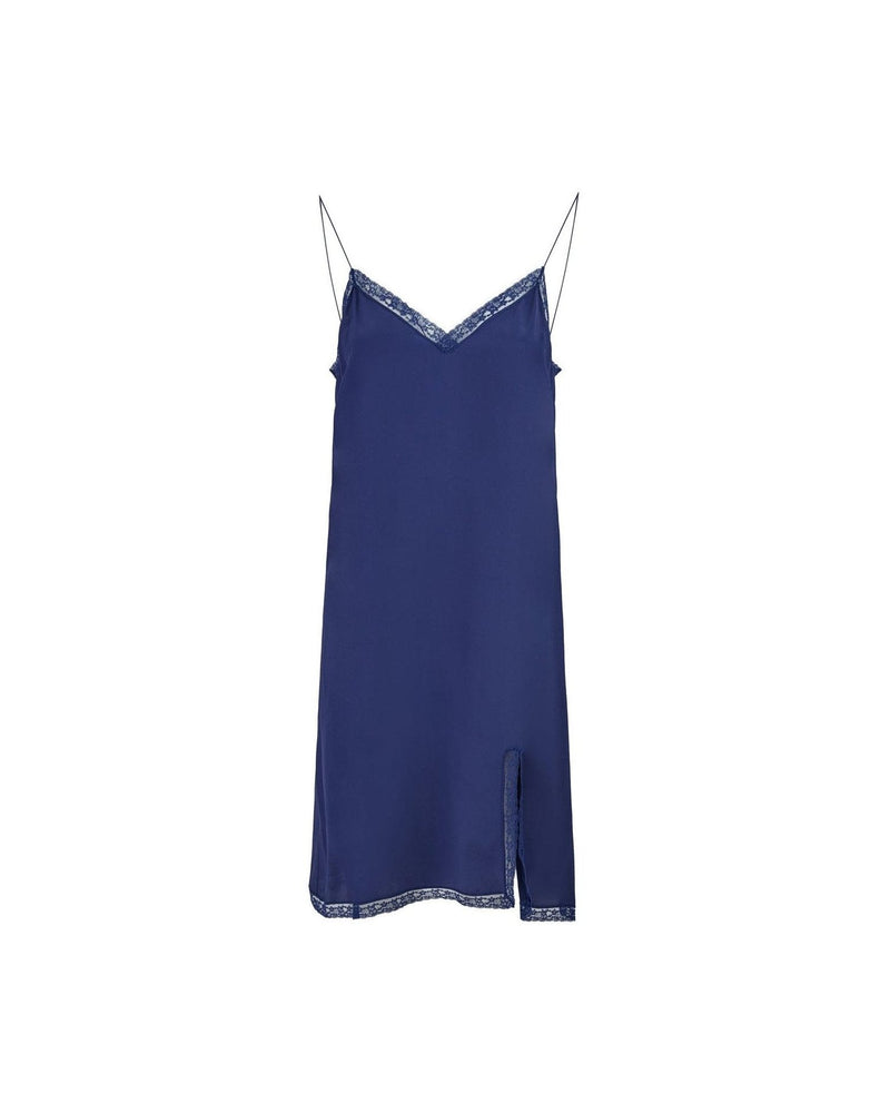 Gucci Blu Viscose And Cotton Mid Long Dress Glam Steals