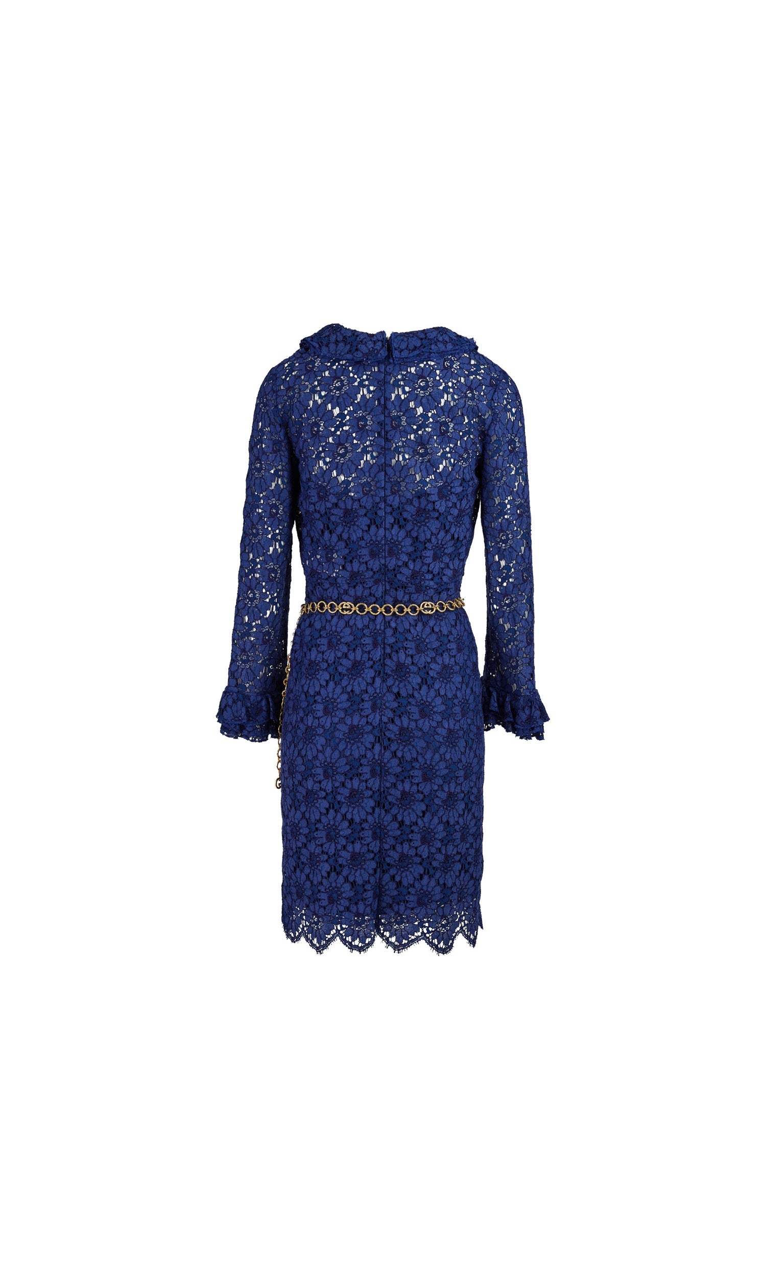 Gucci Blu Viscose And Cotton Mid Long Dress Glam Steals