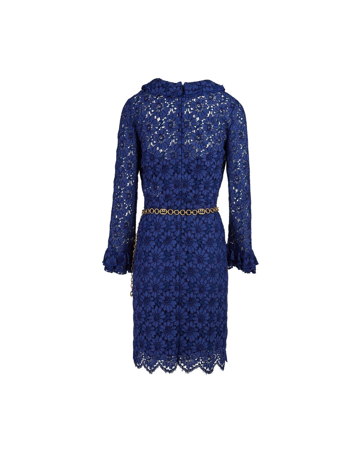 Gucci Blu Viscose And Cotton Mid Long Dress Glam Steals