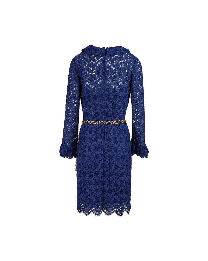Gucci Blu Viscose And Cotton Mid Long Dress Glam Steals