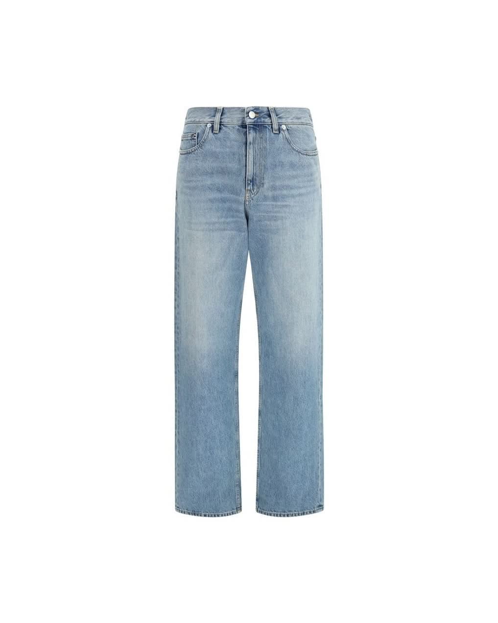 Gucci Blue Cotton Straight Leg Jeans Glam Steals