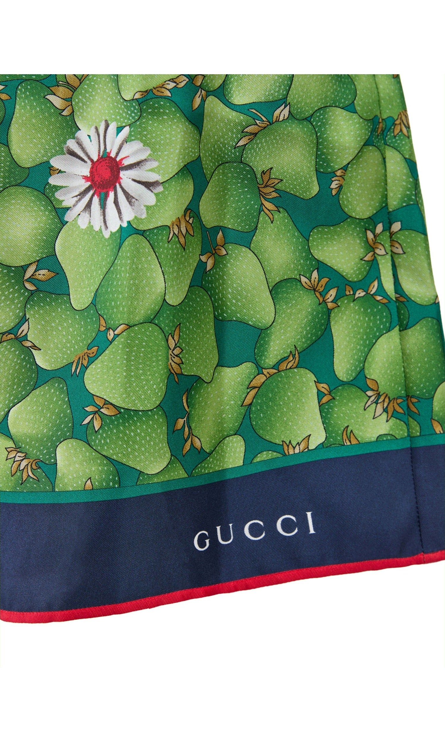 Gucci Green Flower Printed Silk Shorts Glam Steals