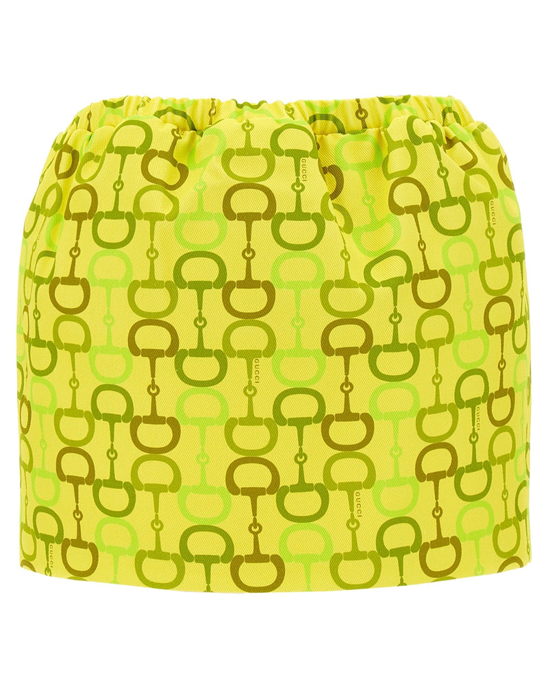 Gucci Horsebit Print Skirt Glam Steals