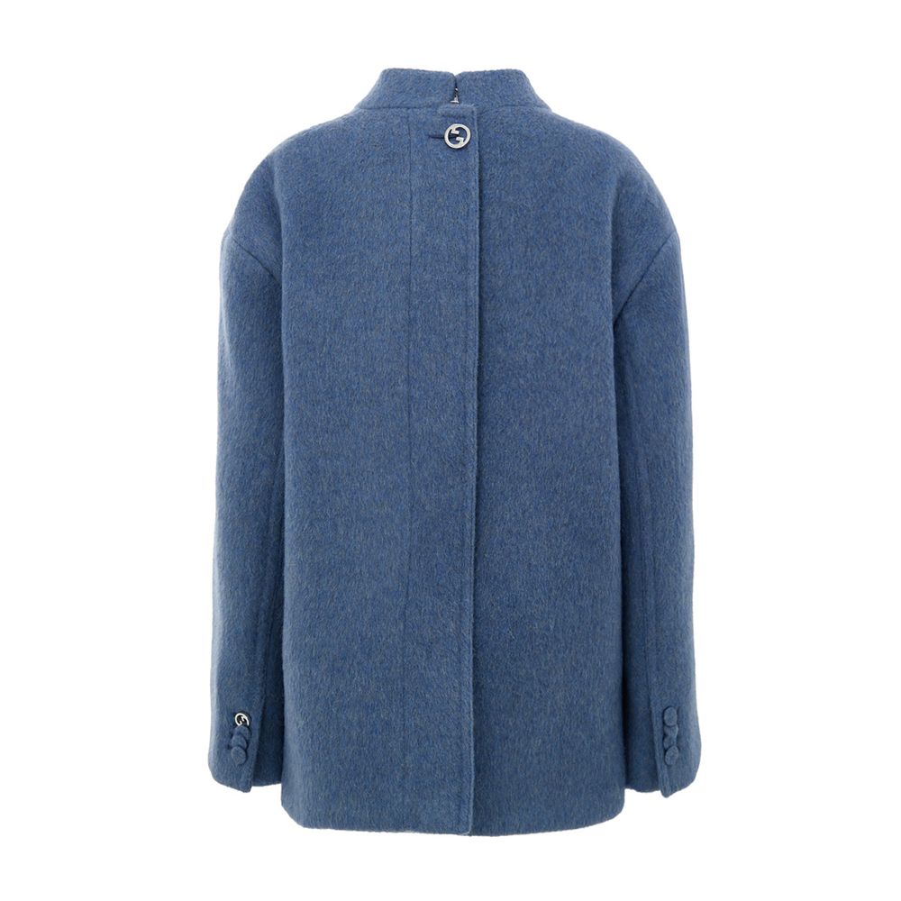 Gucci Light Blue Wool Jacket & Coat Glam Steals