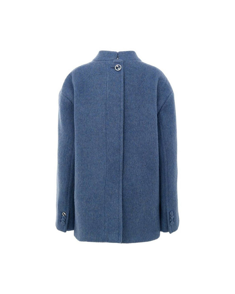 Gucci Light Blue Wool Jacket & Coat Glam Steals