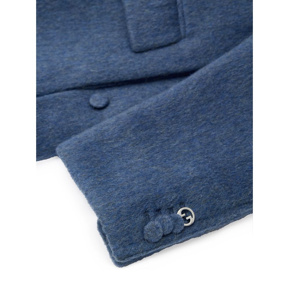 Gucci Light Blue Wool Jacket & Coat Glam Steals
