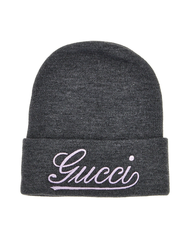 Gucci Logo Embroidery Beanie Scarves Hats & Gloves