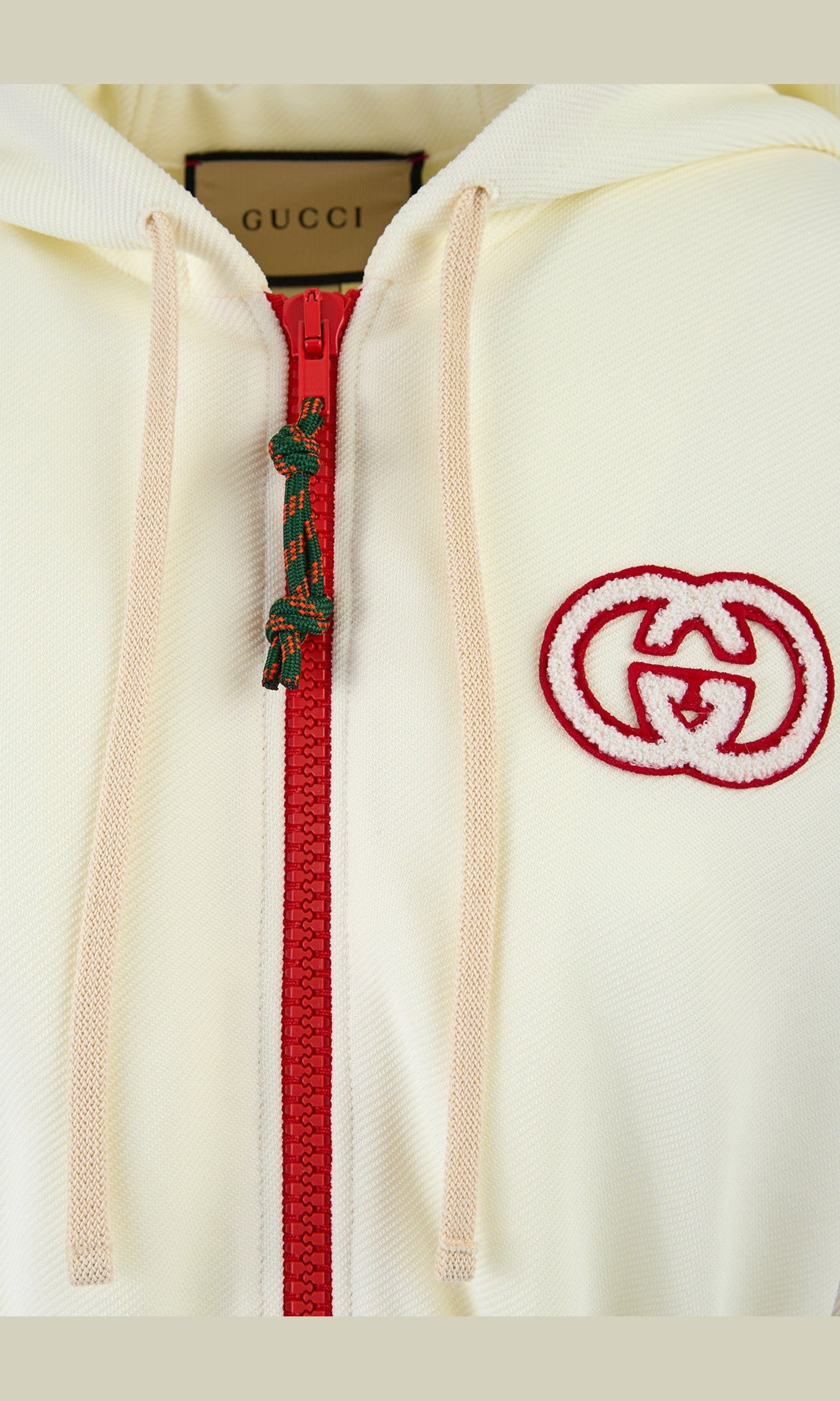 Gucci Polyester Cream Hooded Logo Sweatsuit Glam Steals