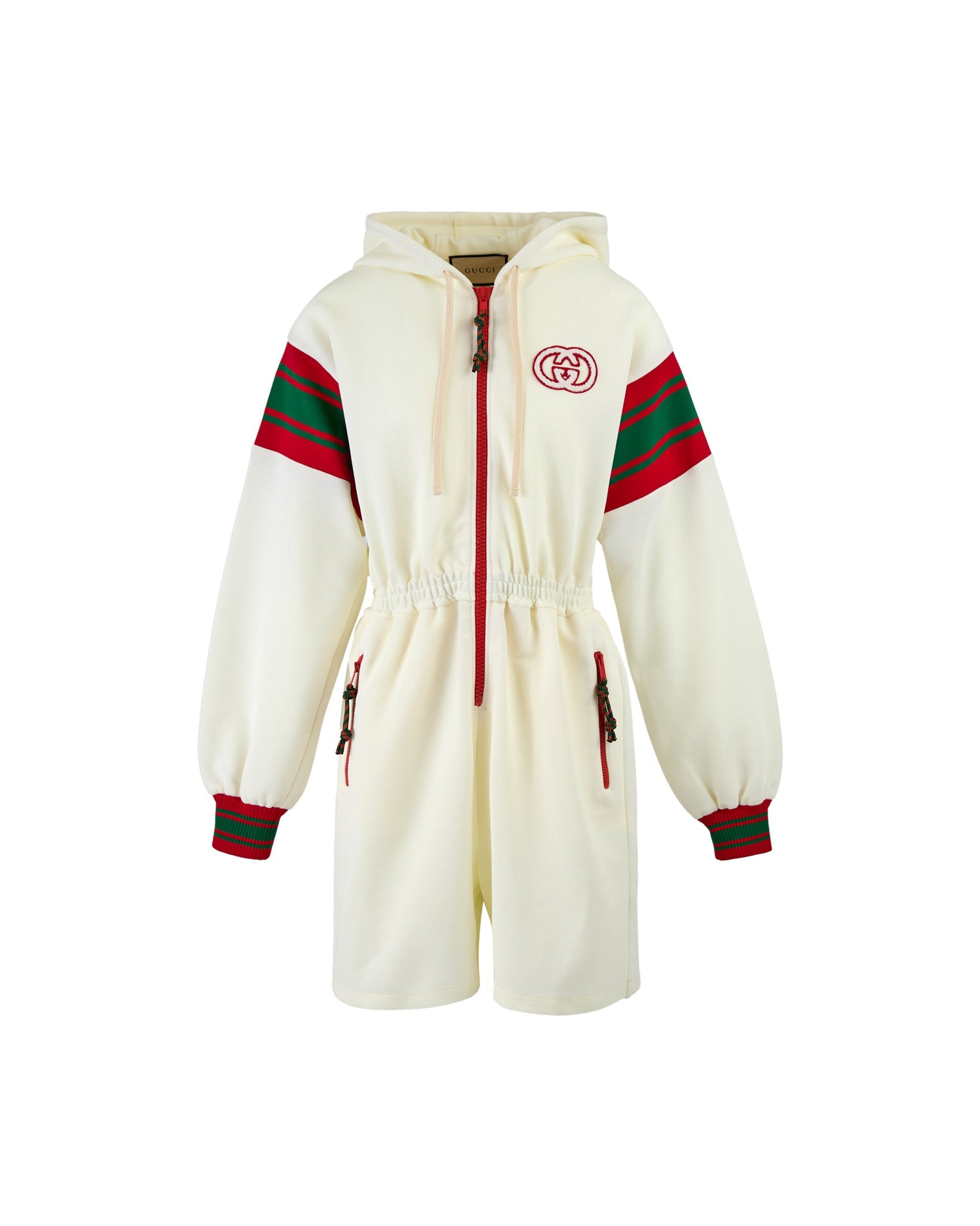 Gucci Polyester Cream Hooded Logo Sweatsuit Glam Steals