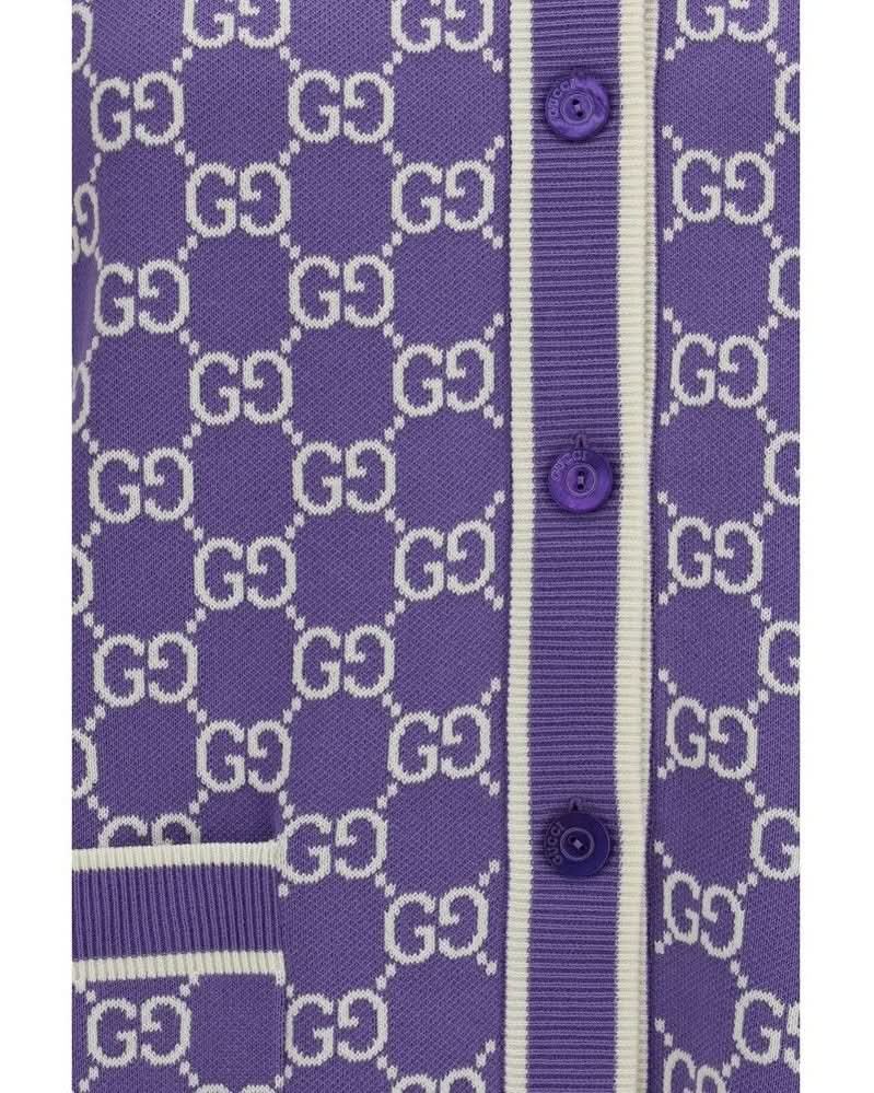 Gucci Purple Cotton Cardigan Glam Steals