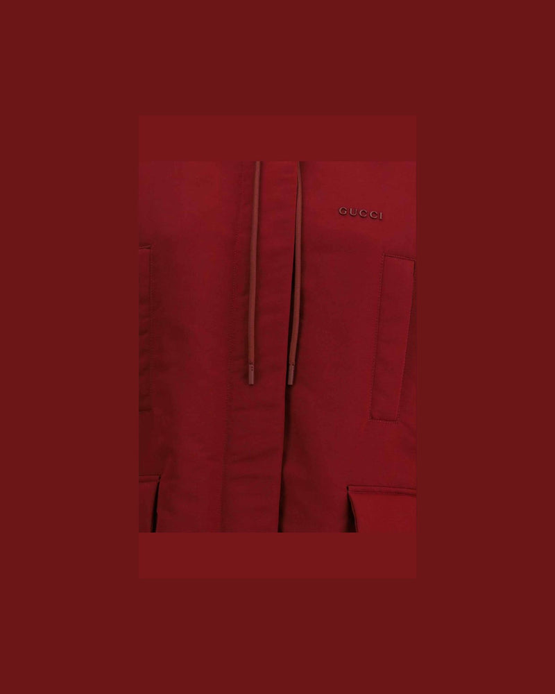 Gucci Red Polyester Faille Jacket Glam Steals