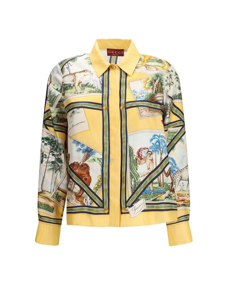 Gucci Silk Pattern Shirt 