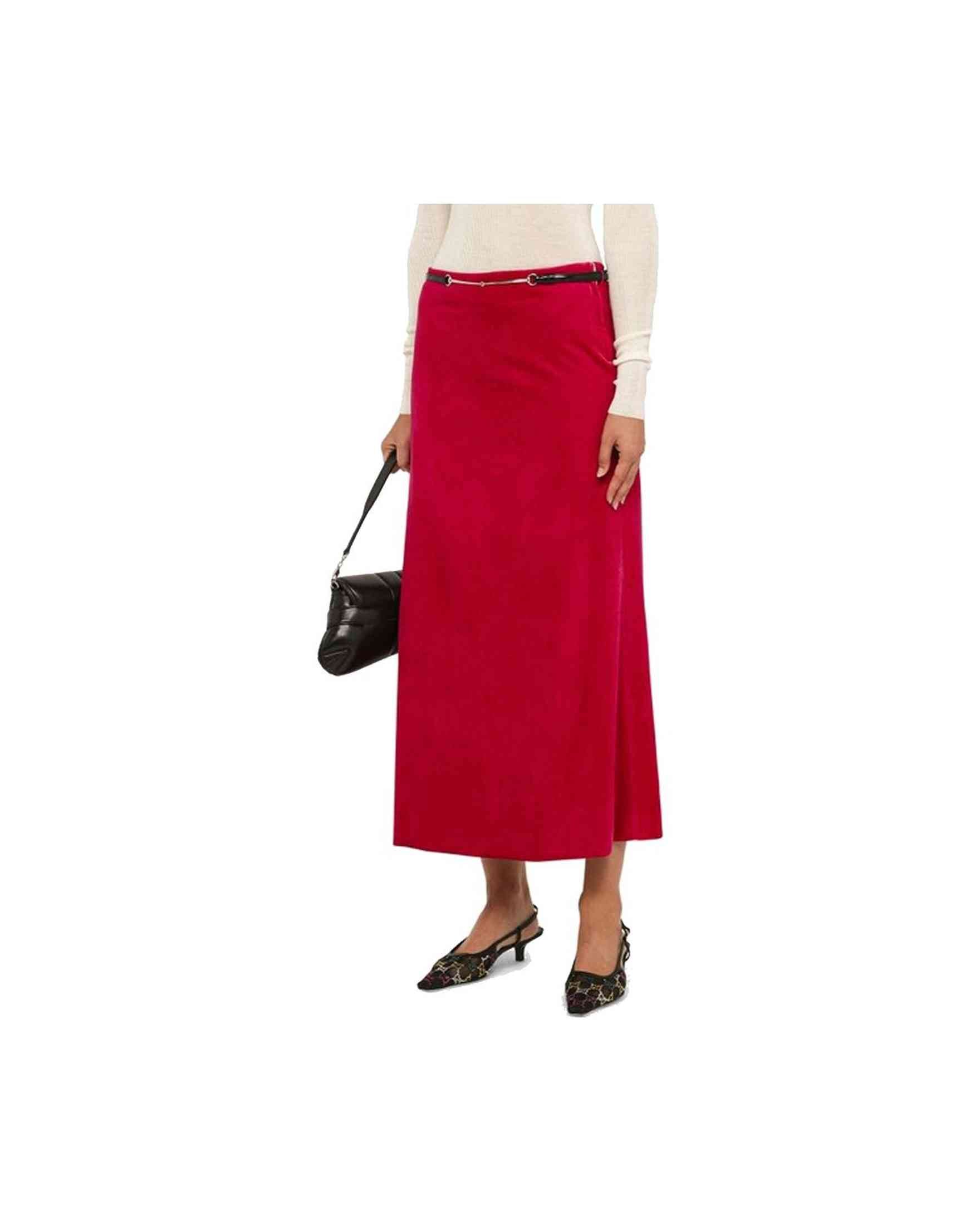 Gucci Velvet Bloom Midi Skirt Glam Steals