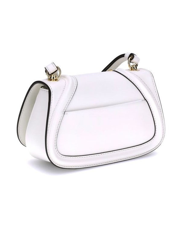 Gucci White Calf Leather Bos Taurus Handbag Glam Steals