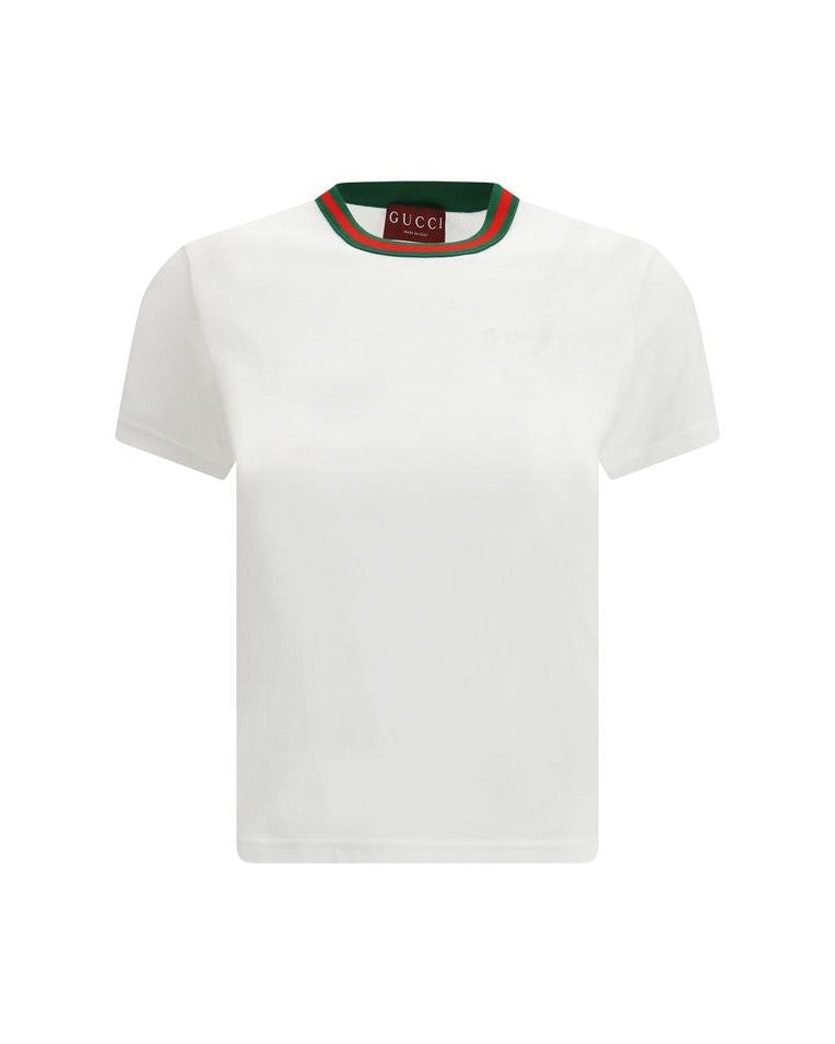 Gucci White Cotton T-shirt Glam Steals