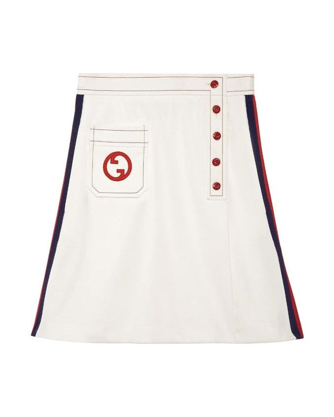 Gucci White Polyester Mini Skirt Glam Steals