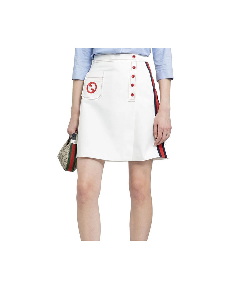 Gucci White Polyester Mini Skirt Glam Steals