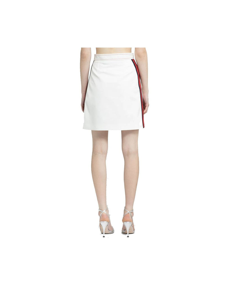 Gucci White Polyester Mini Skirt Glam Steals