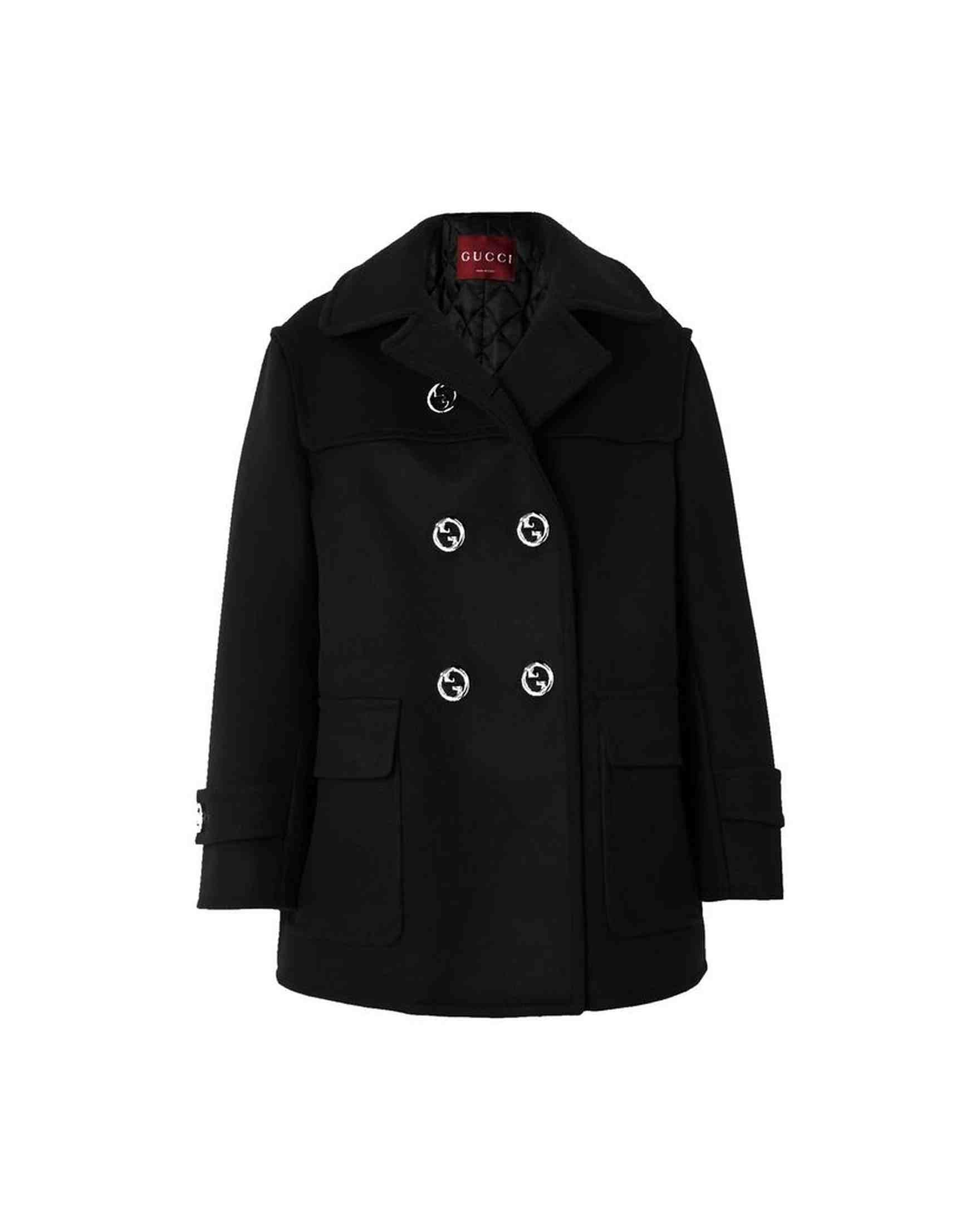 Gucci Wool Double Breasted Coat Glam Steals