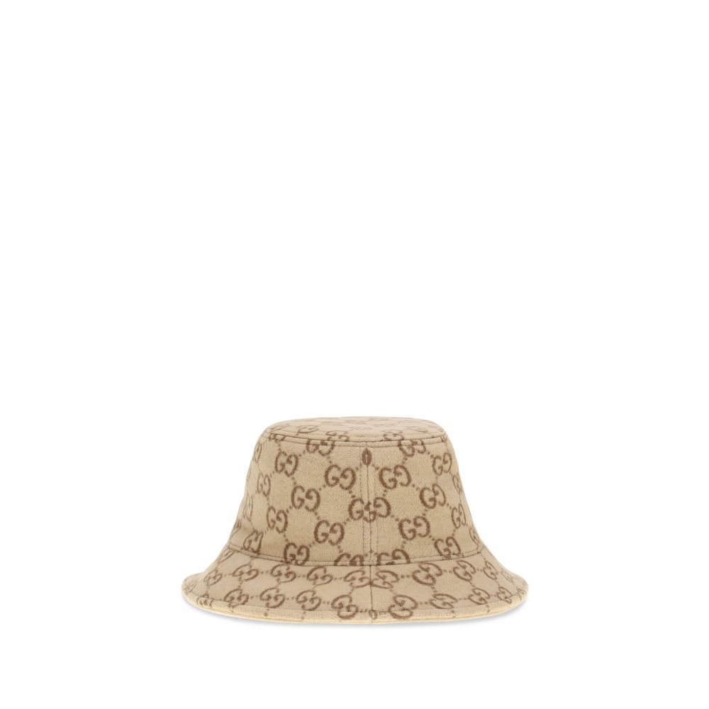Gucci Wool Gg Jacquard Bucket Hat Glam Steals