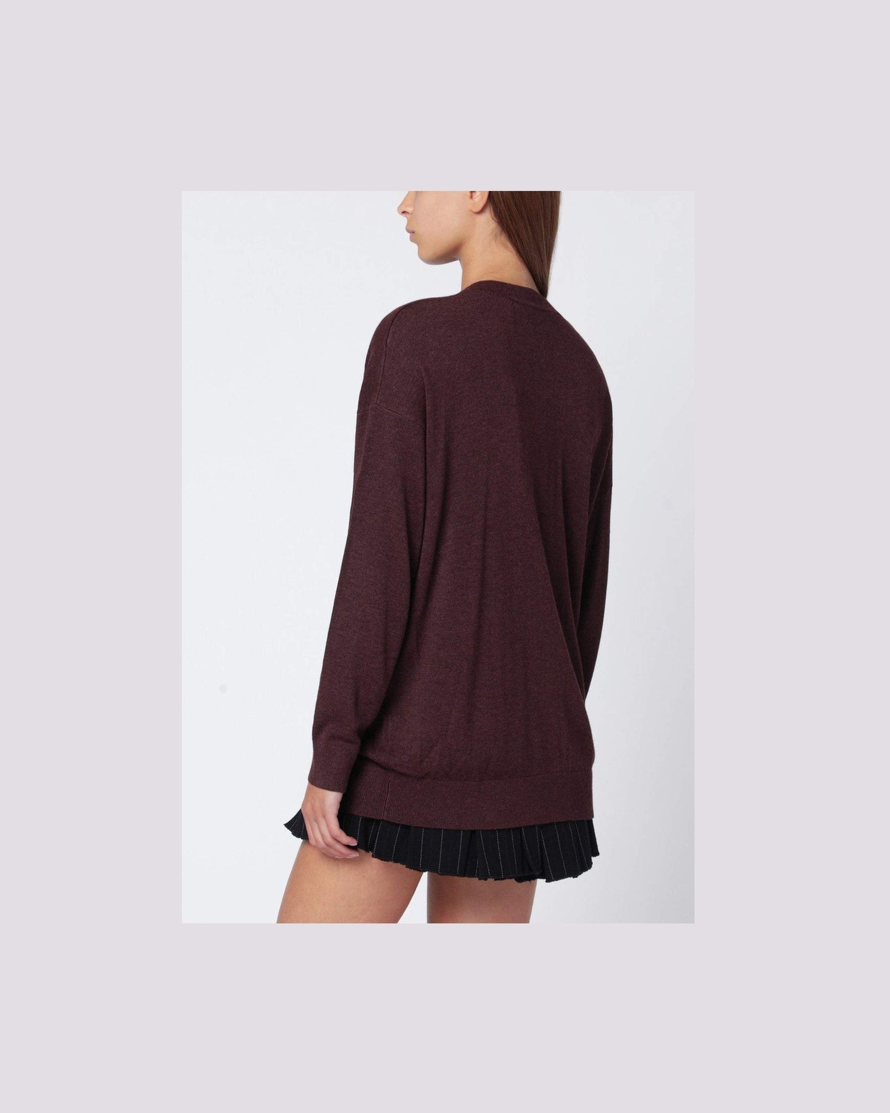 ISABEL MARANT Burgundy draped Cosima sweater Glam Steals