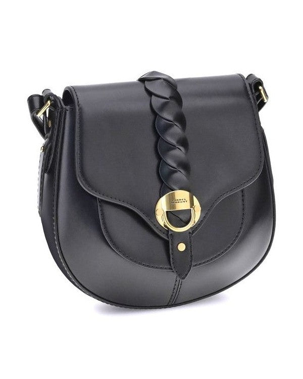 Isabel Marant Black Calf Leather Bos Taurus Shoulder Bag Glam Steals