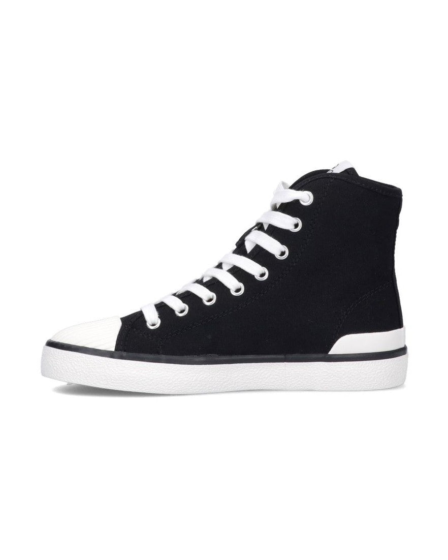 Isabel Marant Black Canvas High Top Sneakers Glam Steals