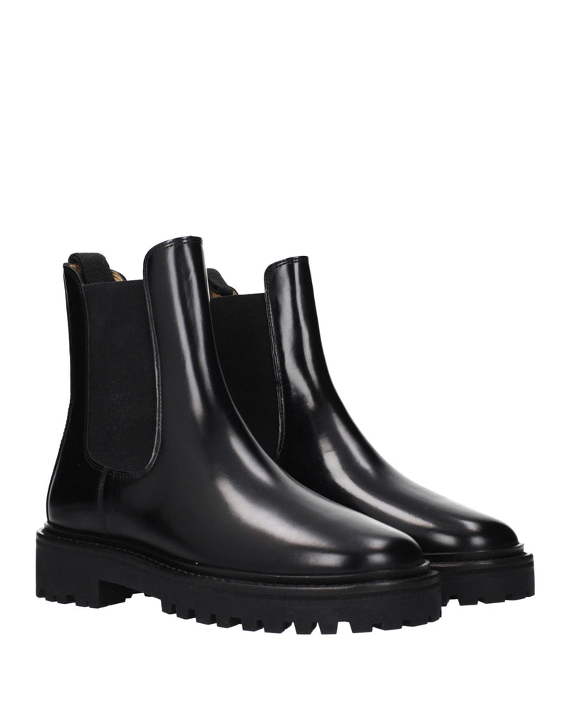 Isabel Marant Black Leather Ankle Boots Glam Steals
