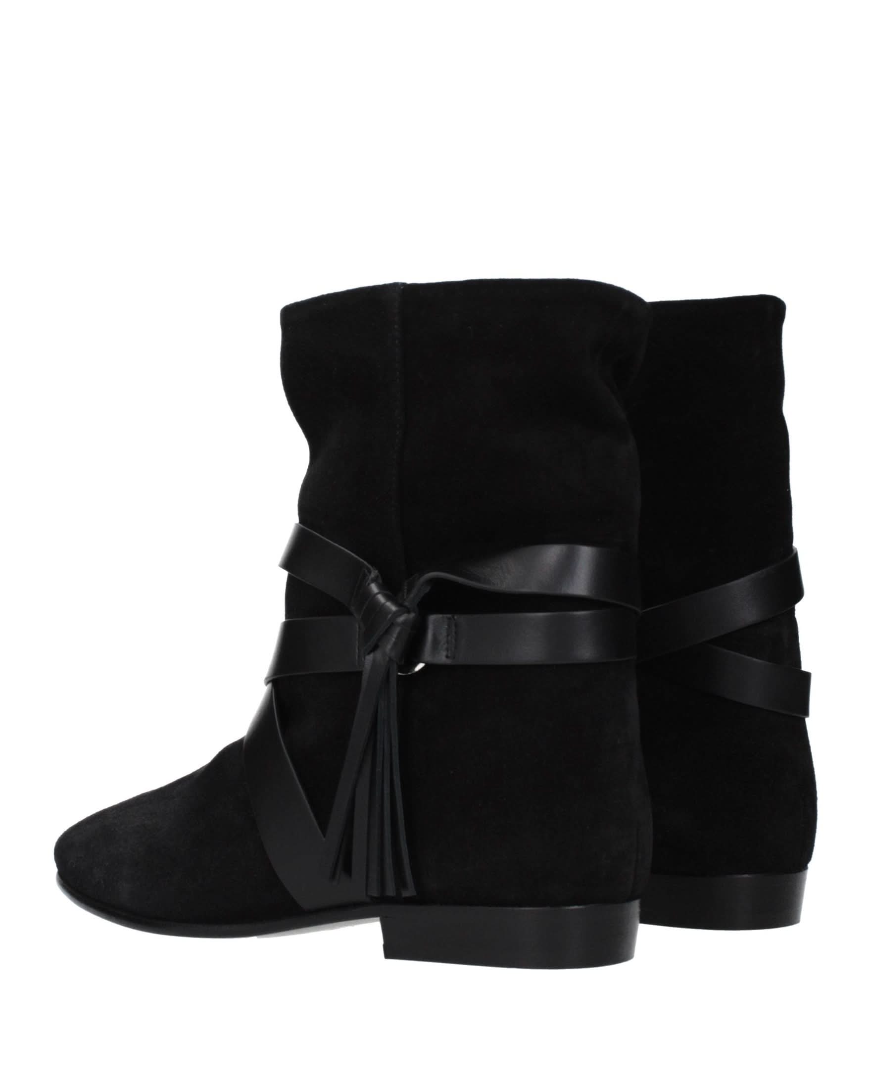 Isabel Marant Black Leather Ankle Boots Glam Steals