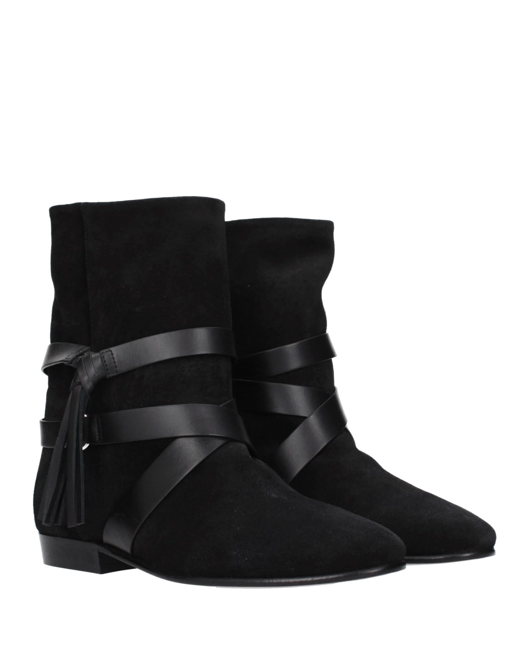 Isabel Marant Black Leather Ankle Boots Glam Steals