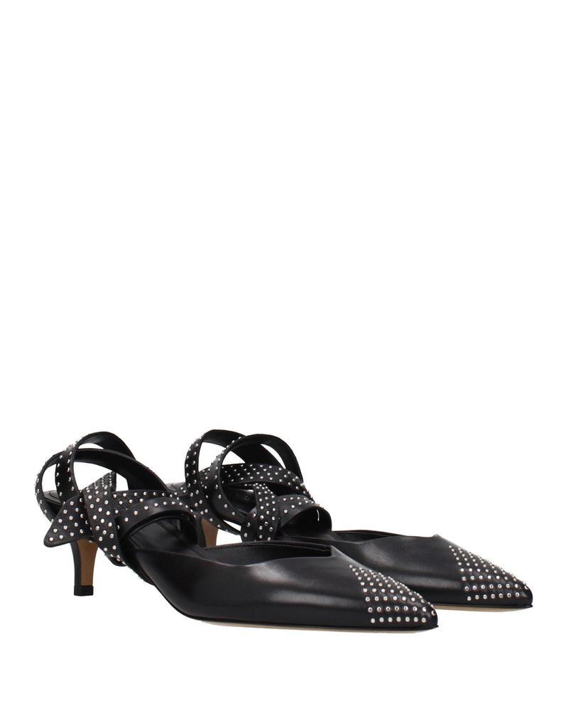 Isabel Marant Black Leather High Heel Pumps Glam Steals