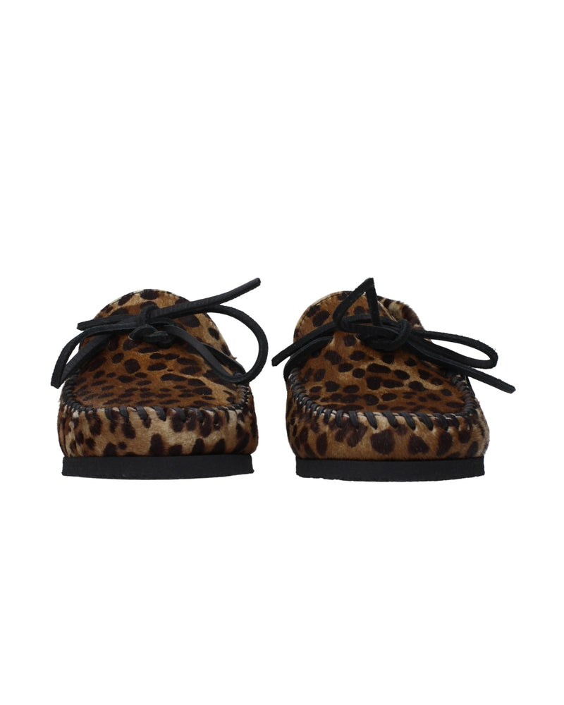 Isabel Marant Brown Horsehair Slip On Loafers Shoes