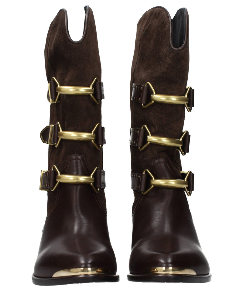 Isabel Marant Brown Leather Ankle Boots Glam Steals