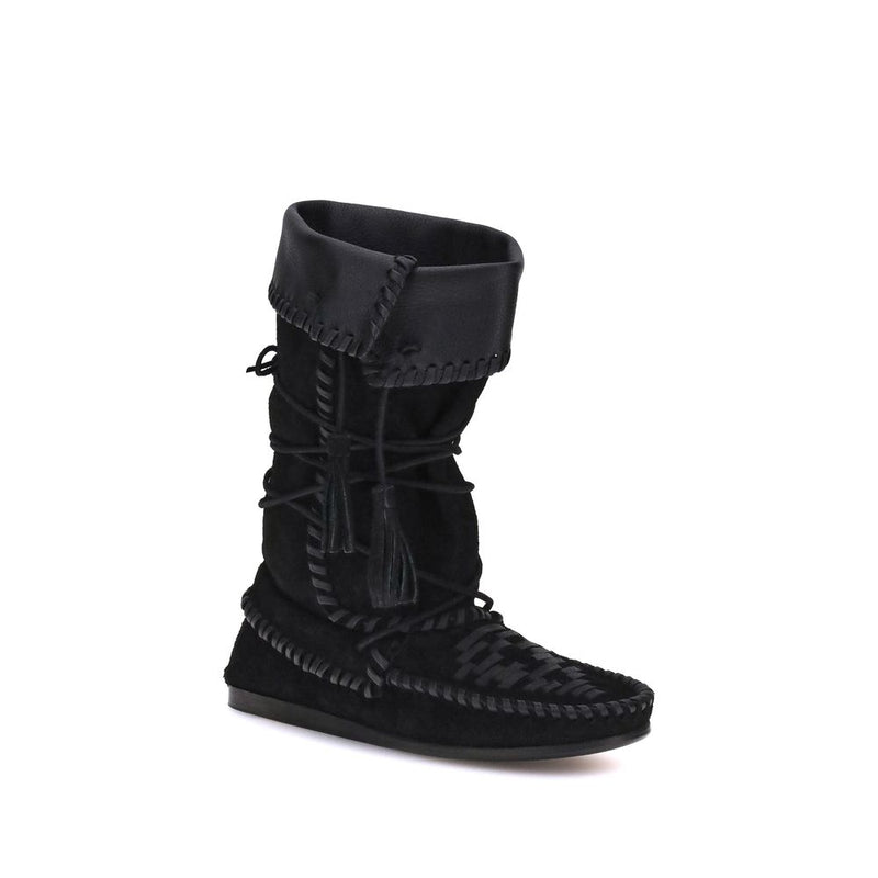 Isabel Marant Calf Leather Bos Taurus Lace Up Boots Glam Steals