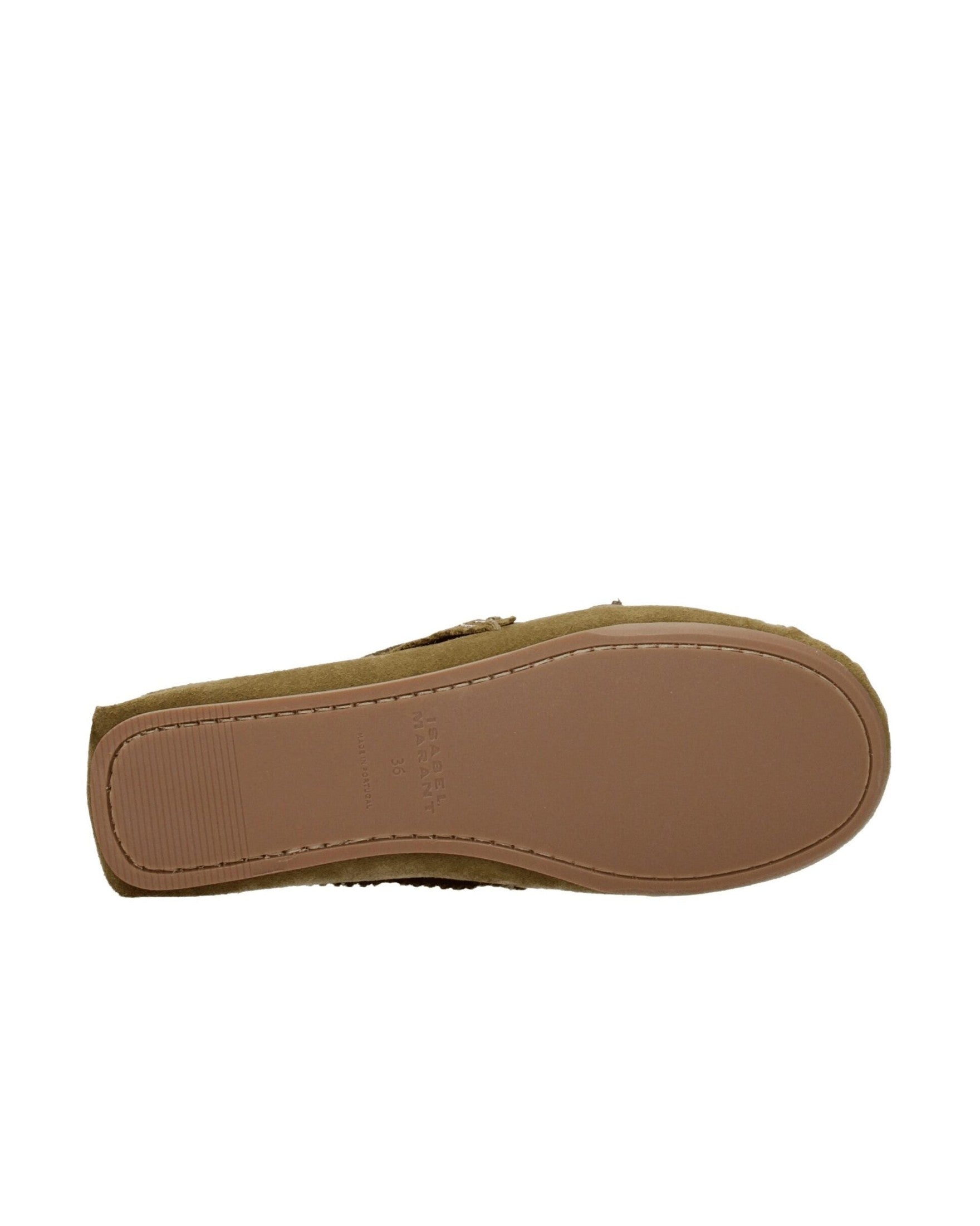 Isabel Marant Green Leather Slip On Loafers Glam Steals