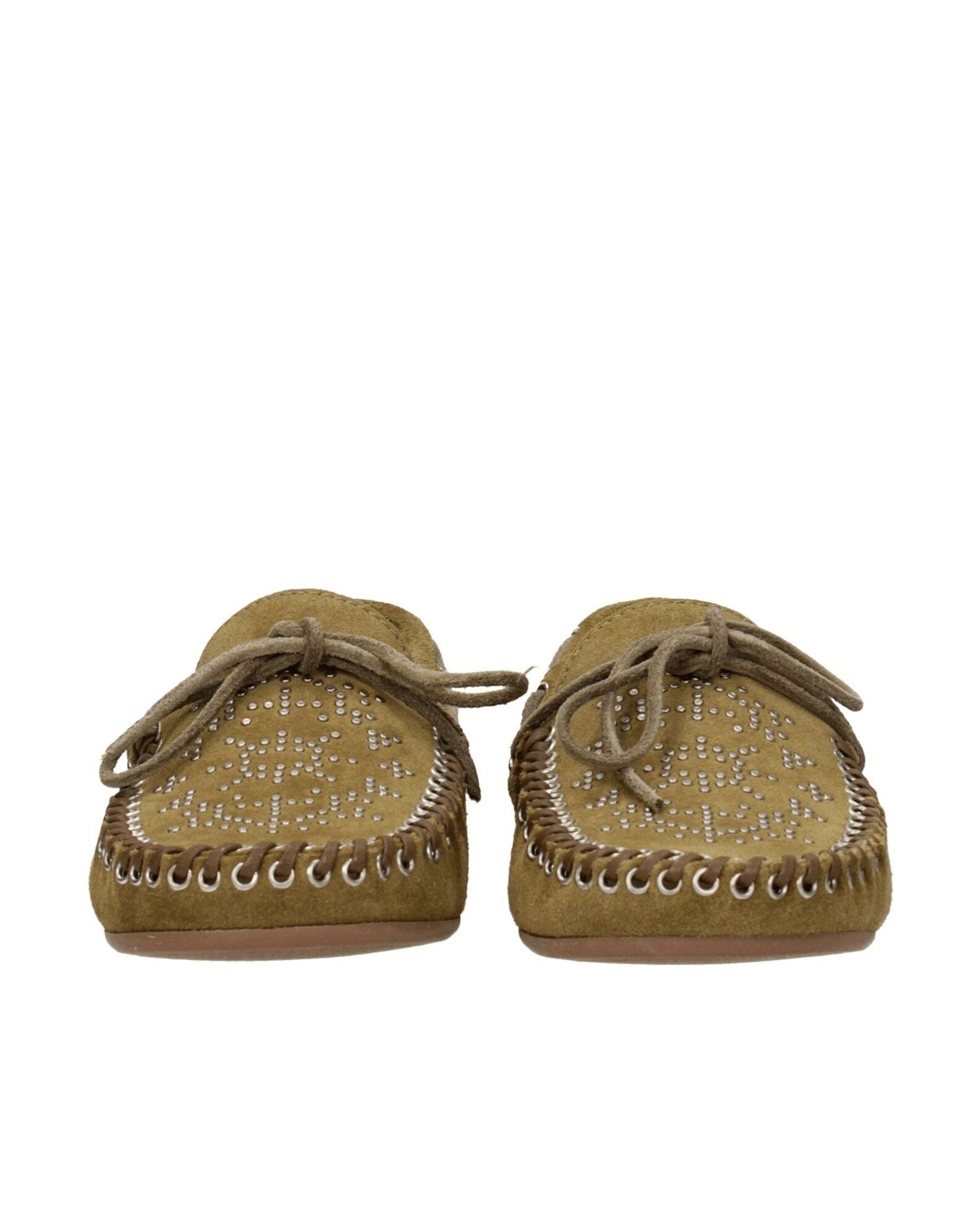 Isabel Marant Green Leather Slip On Loafers Glam Steals