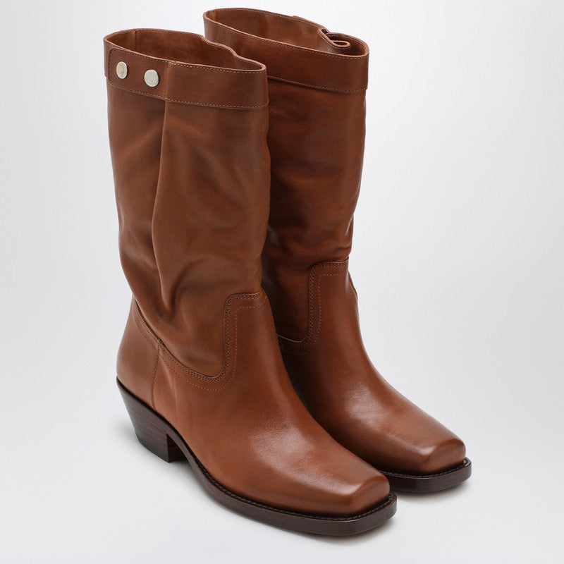 Isabel Marant Leather Ademe Havana Biker Boot Glam Steals