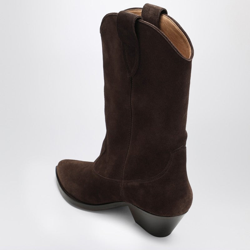 Isabel Marant Suede Duerto Chocolate Cowboy Boots Glam Steals