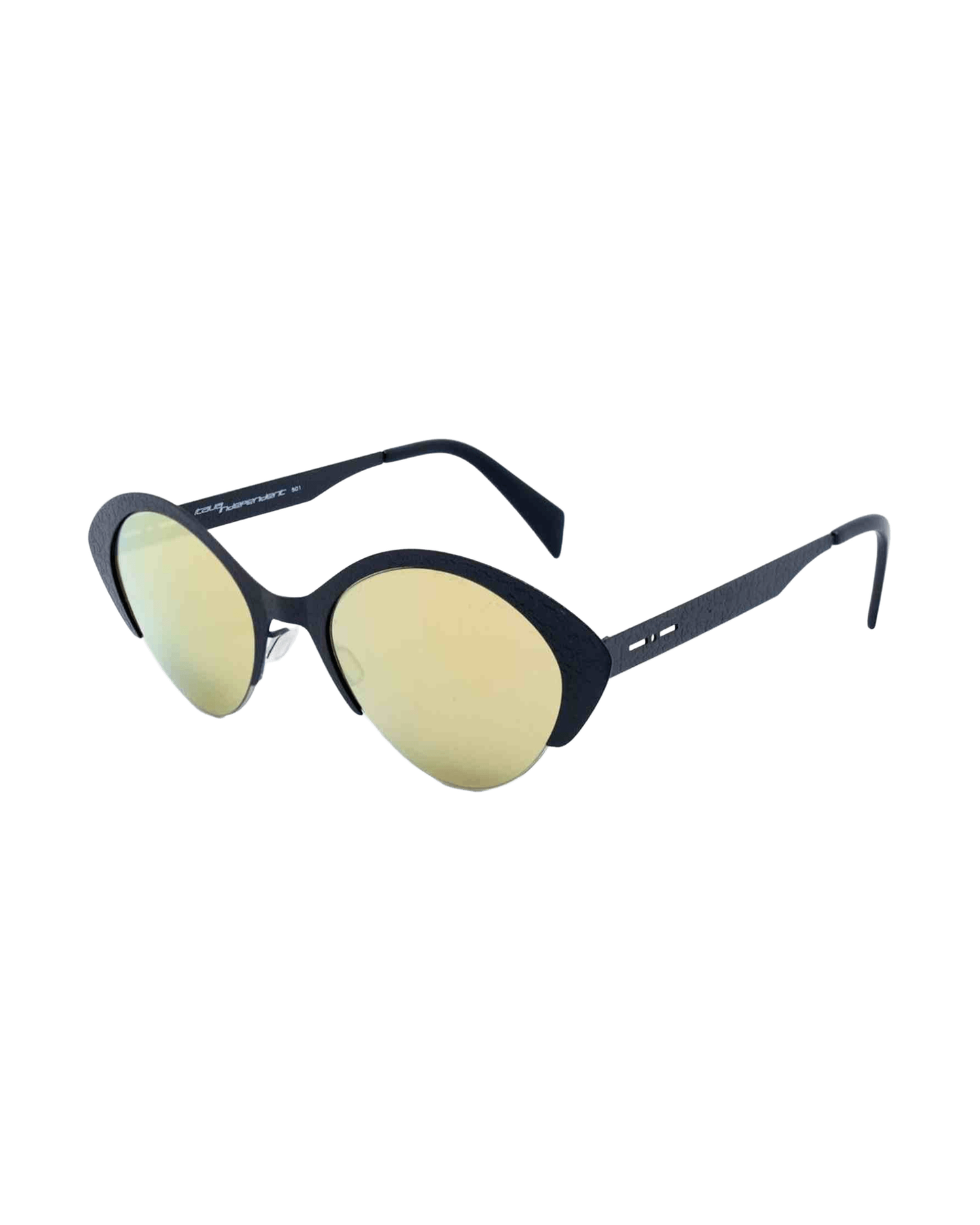 Italia Independent Black Metal Sunglasses Glam Steals