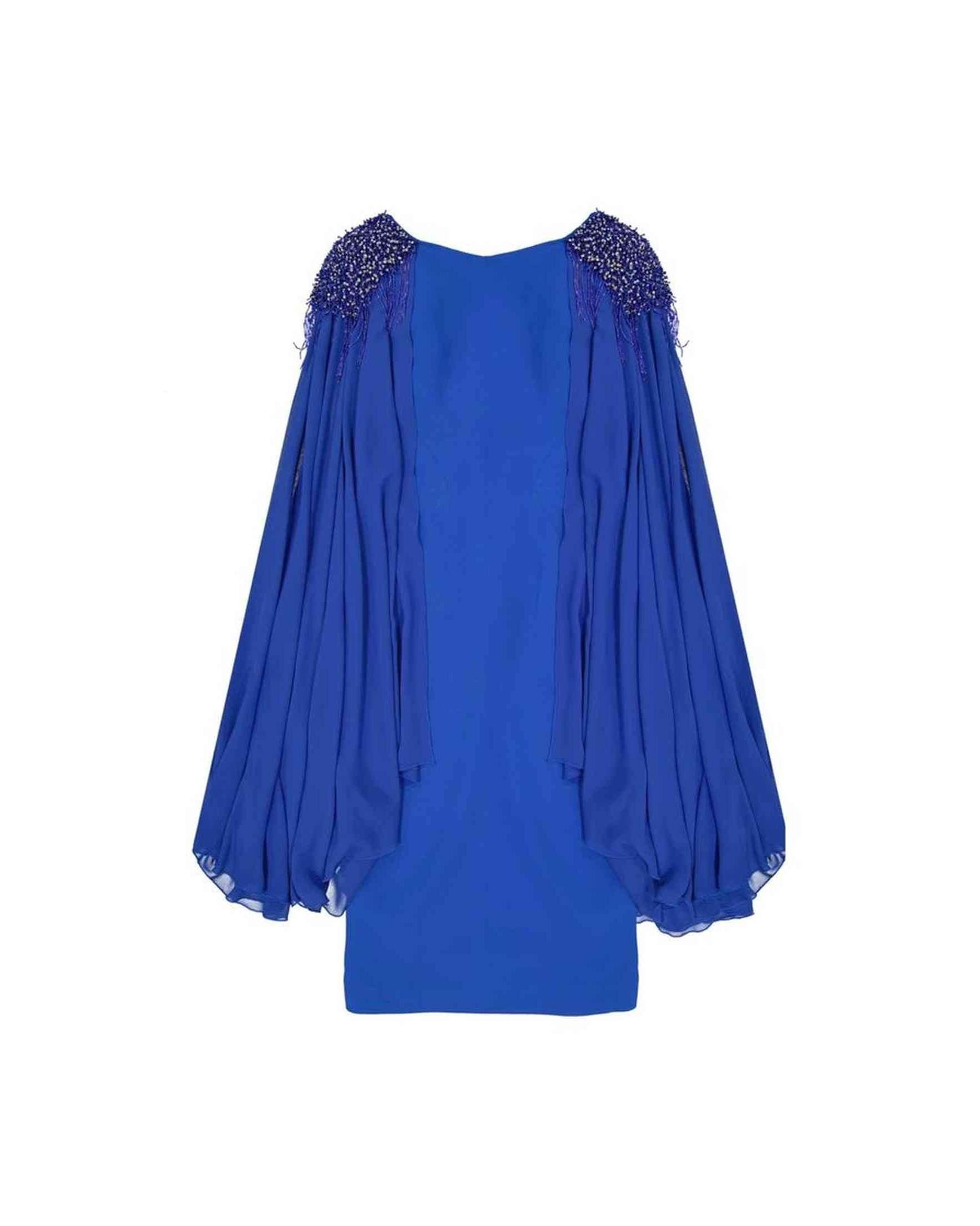 Ivan Montesi Beaded Shoulders Dress Glam Steals