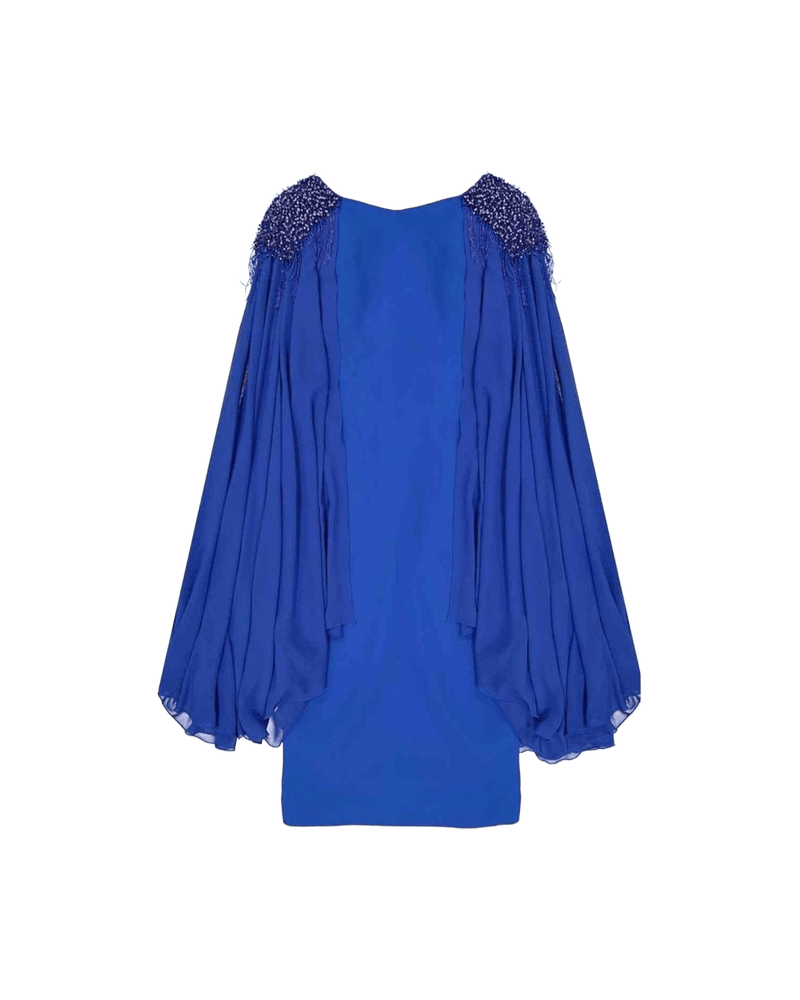 Ivan Montesi Beaded Shoulders Dress Glam Steals