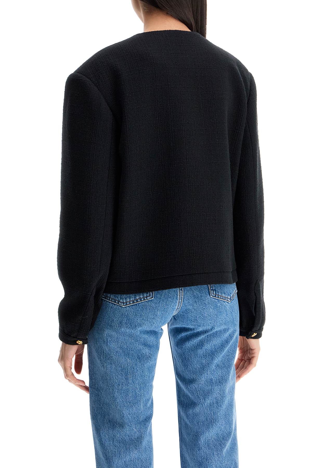 Blaze Milano Cropped Cotton Bolero With Golden Black Buttons