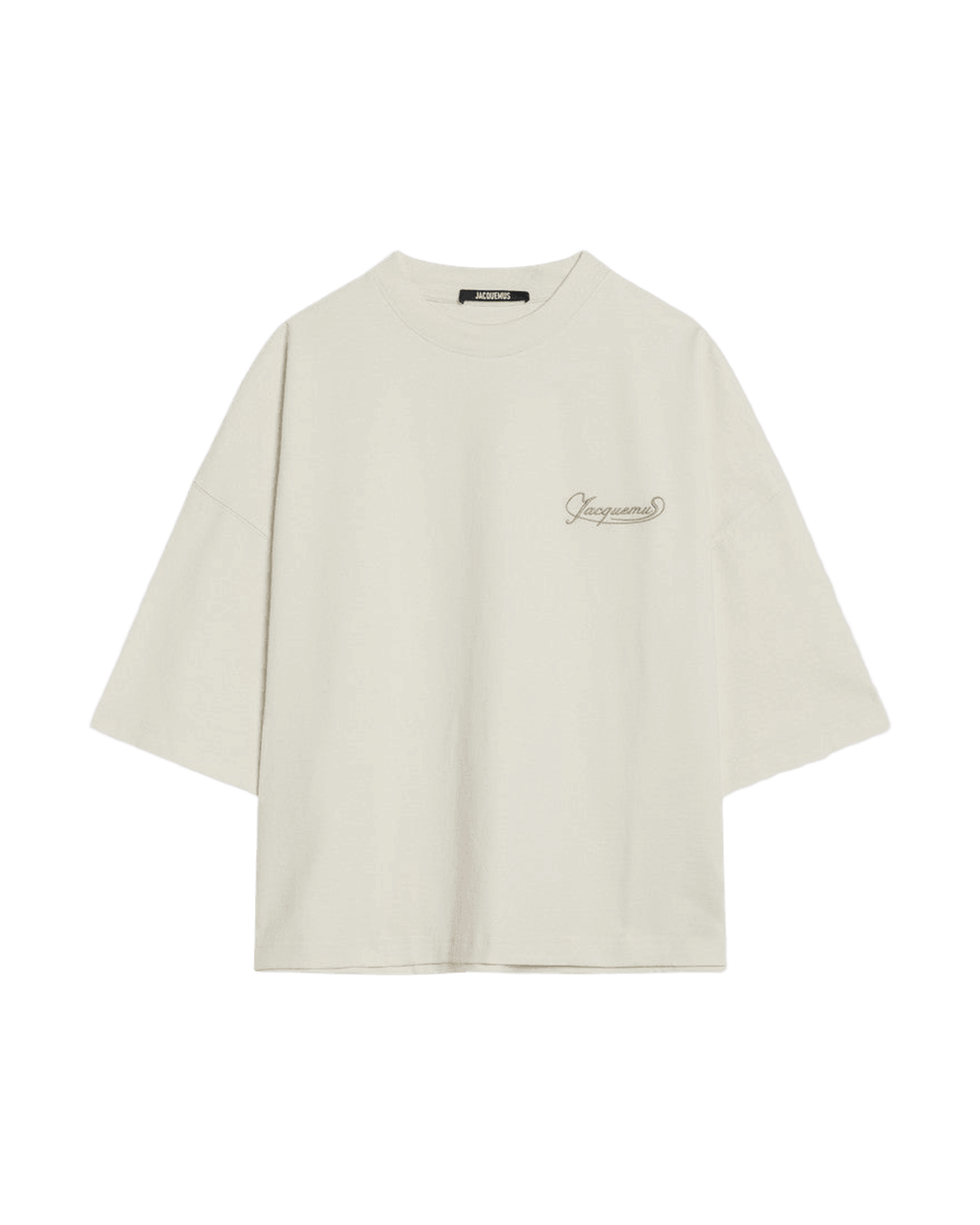 Jacquemus Beige Light Boxy T-Shirt With Logo Glam Steals