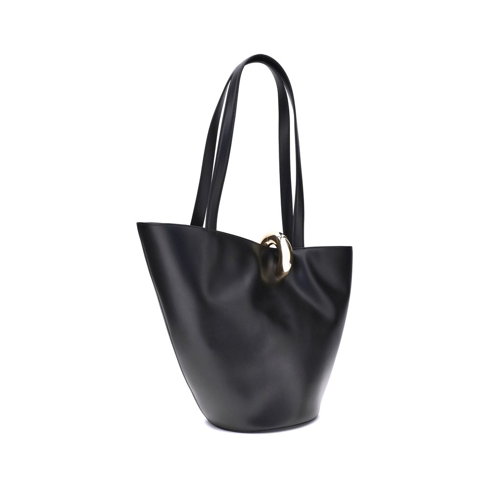 Jacquemus Black Calf Leather Bos Taurus Shoulder Bag Glam Steals