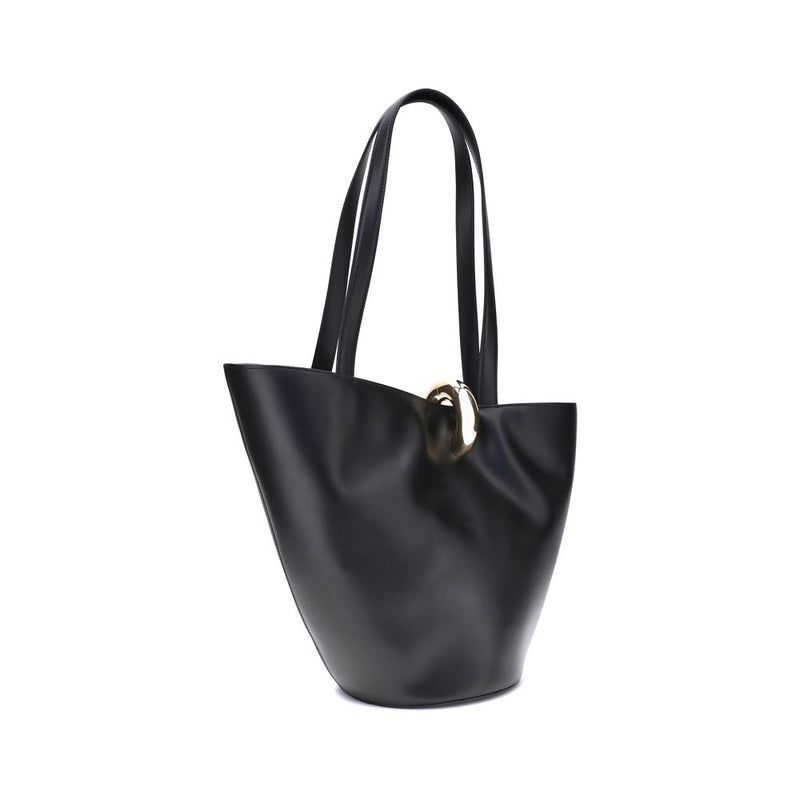 Jacquemus Black Calf Leather Bos Taurus Shoulder Bag Glam Steals