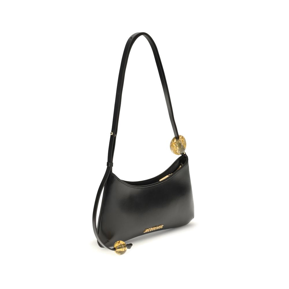 Jacquemus Black Calf Leather Bos Taurus Shoulder Bag Glam Steals