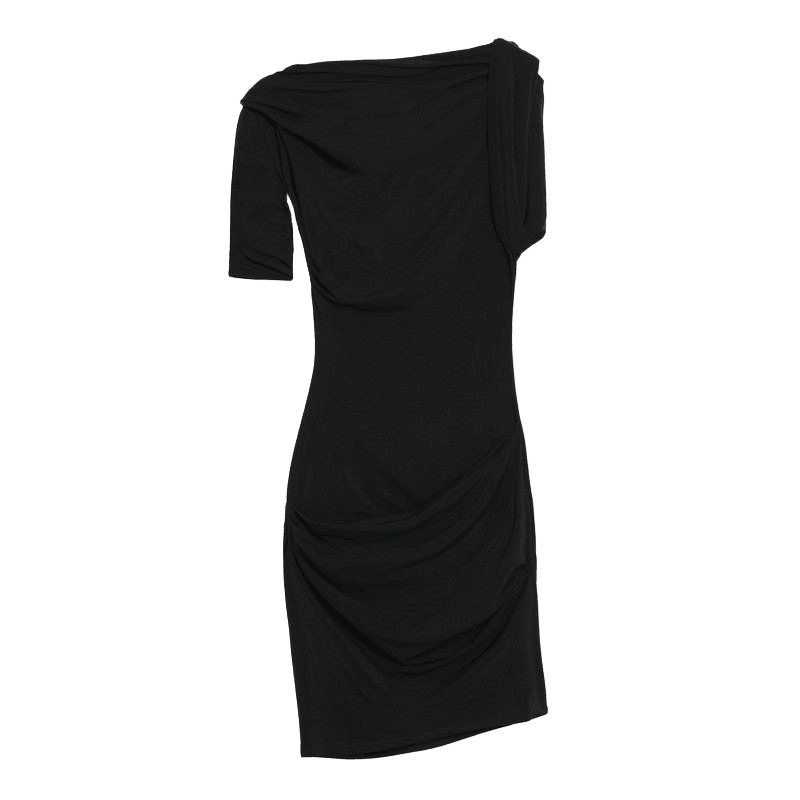 Jacquemus Black Draped Mini Dress Glam Steals