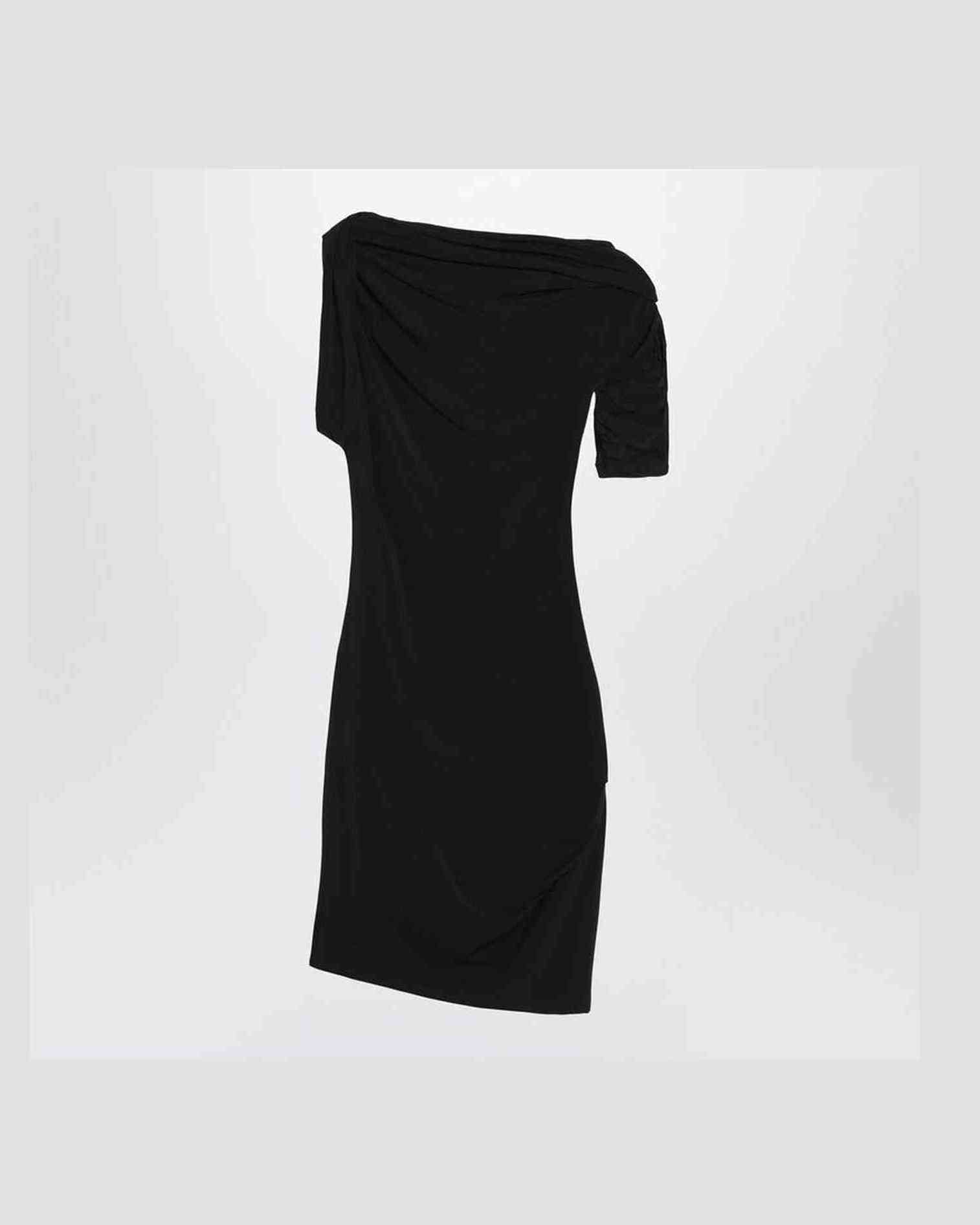 Jacquemus Black Draped Mini Dress Glam Steals