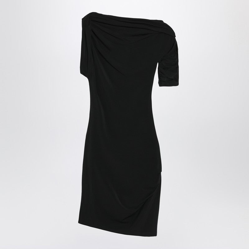 Jacquemus Black Draped Mini Dress Glam Steals